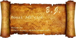 Boszi Jácint névjegykártya
